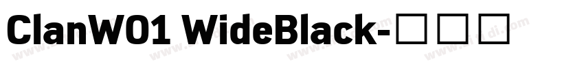 ClanW01 WideBlack字体转换